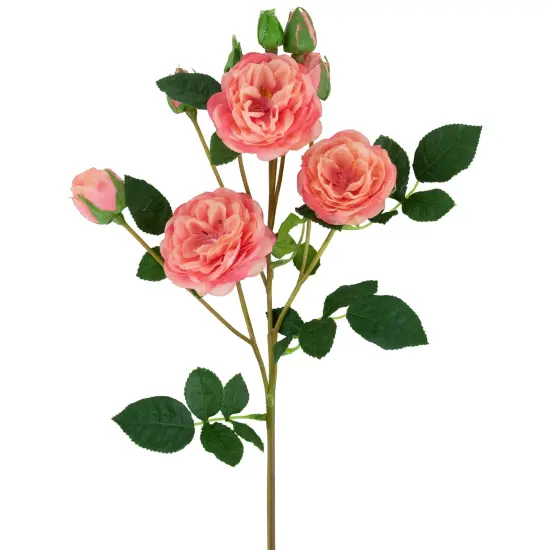 Northlight Real Touch&trade; Pink Artificial Camellia Rose Floral Sprays, Set of 6 - 23" {5}