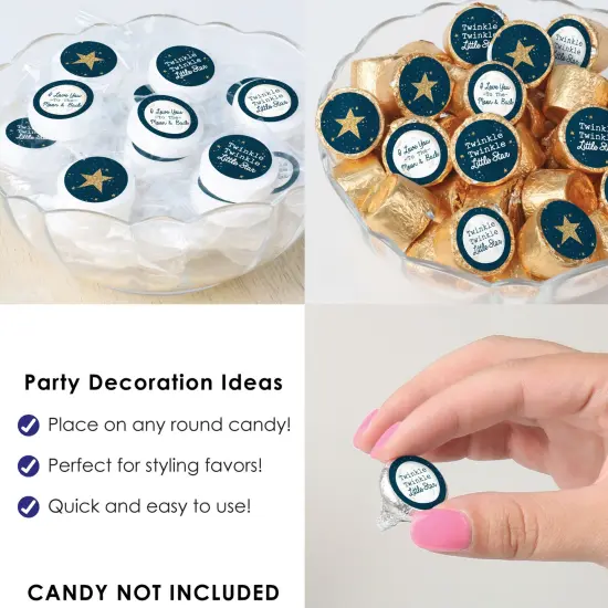 Big Dot of Happiness Twinkle Twinkle Little Star - Baby Shower or Birthday Party Small Round Candy Stickers - Party Favor Labels - 324 Count {6}