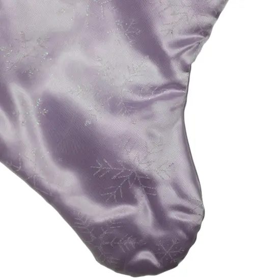 Northlight 20" Purple and White Glittered Snowflake Christmas Stocking with Cuff {6}