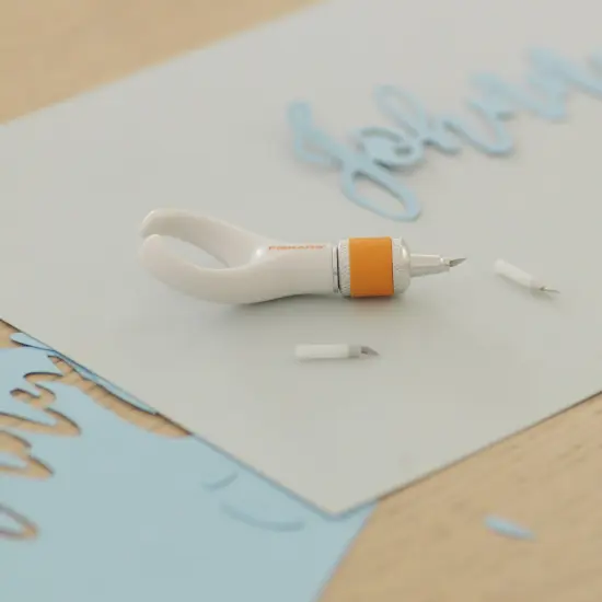 Fiskars Fingertip Swivel Knife-Orange/White {7}