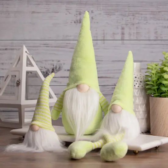 Northlight 12" Lime Green and White Spring Gnome {3}