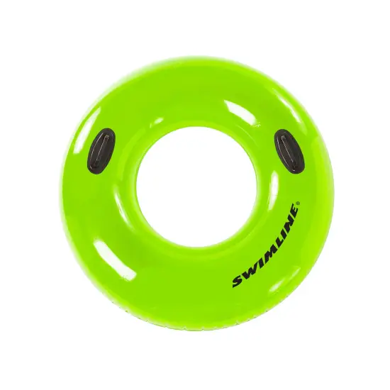 Swim Central Inflatable Swimming Pool Inner Tube Ring Float - 48" - Green {1}
