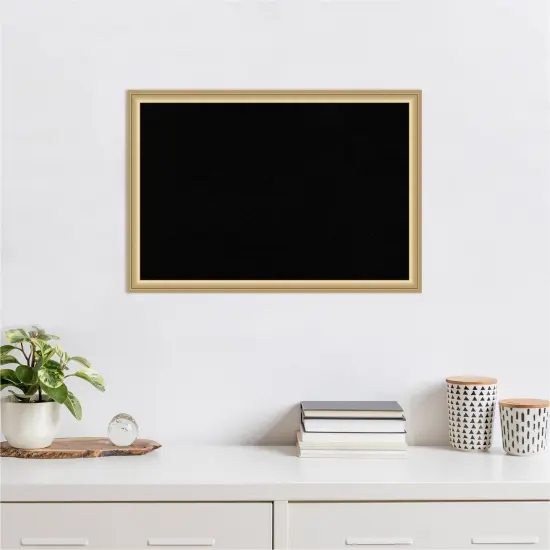 Florence Framed Corkboard, Black Cork Florence Gold {5}