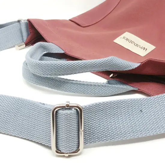 Wrapables Canvas Tote Bag for Women, Casual Cross Body Shoulder Handbag Redwood {5}