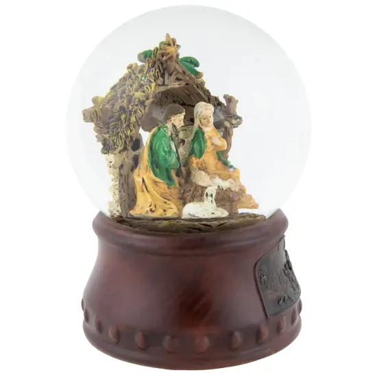Northlight Christmas Nativity Musical Snow Globe - 5.5" Brown {4}