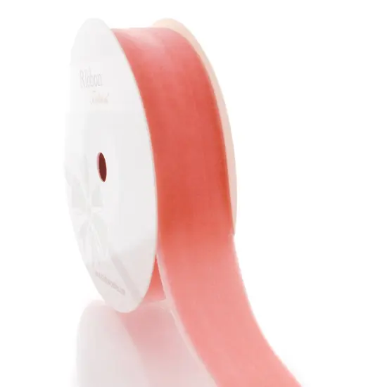 1" Velvet Ribbon (5yd & 25yd Spool Lengths) Light Coral {1}