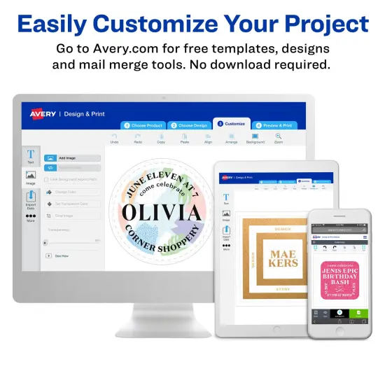 Avery Printable Color-Coding Labels, Removable Adhesive, 1-1/4" Round, Neon Yellow, 400 Labels (5499) {5}