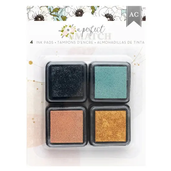 American Crafts A Perfect Match Ink Pads-4/Pkg {1}