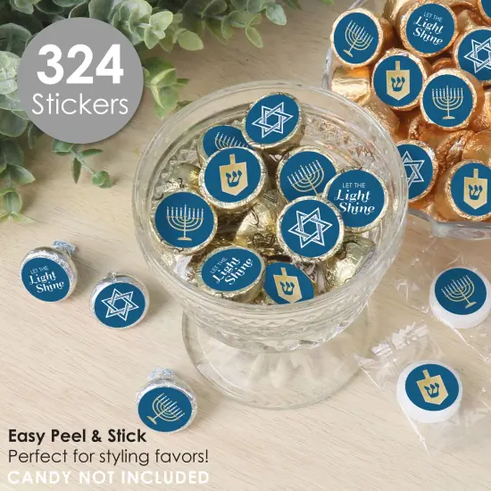 Big Dot of Happiness Happy Hanukkah - Chanukah Holiday Party Small Round Candy Stickers - Party Favor Labels - 324 Count {3}
