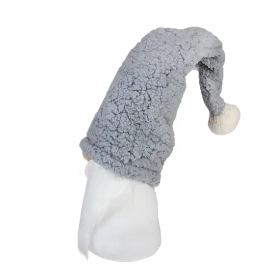 MeraVic 28" White and Gray Gnome With a High Pile Fleece Snowflake Bendable Winter Hat {5}