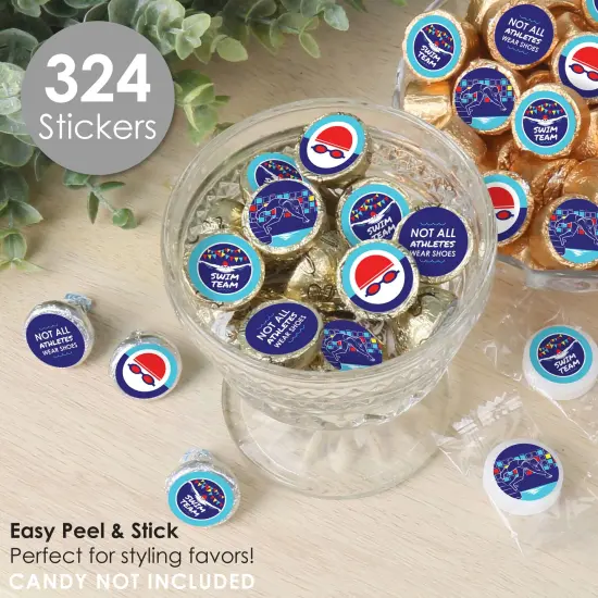 Big Dot of Happiness Making Waves - Swim Team - Swimming Party or Birthday Party Small Round Candy Stickers - Party Favor Labels - 324 Count {3}
