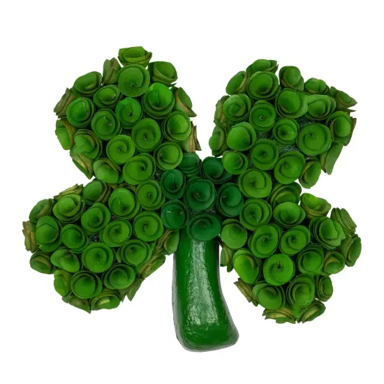 Northlight Four Leaf Clover Wooden St. Patrick's Day Decoration - 14.5" Green {1}