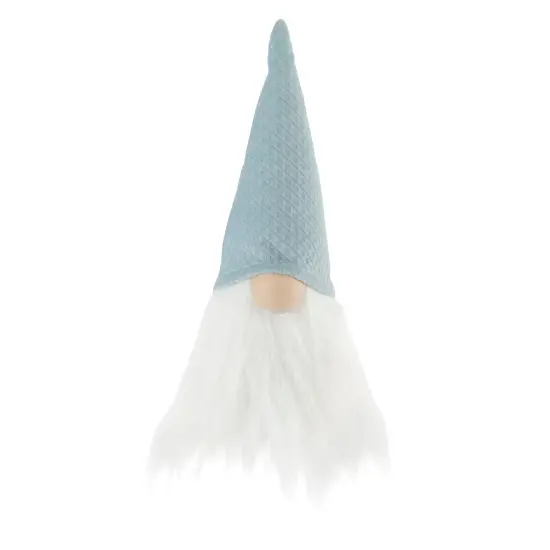 Northlight Plush Gnome with Pointy Hat Christmas Figure - 8" - Blue {1}