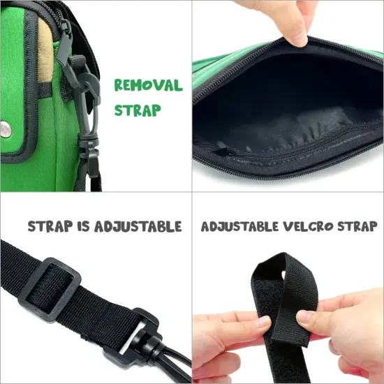 Wrapables Waterproof Bike Bag, Handlebar Cycling Storage Pouch for Tools and Accessories Green {5}