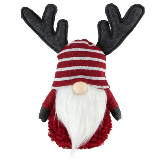 Northlight Gnome with Antlers Christmas Figure - 12" - Red and White {1}
