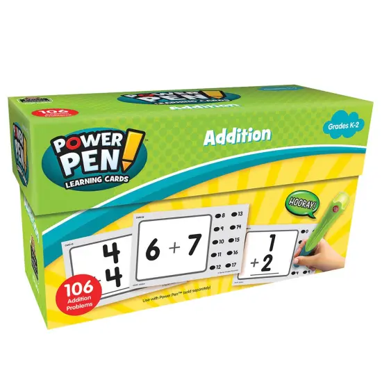 Kaplan Early Learning Company Power Pen Learning Math Quiz Cards - Set of 7 {4}