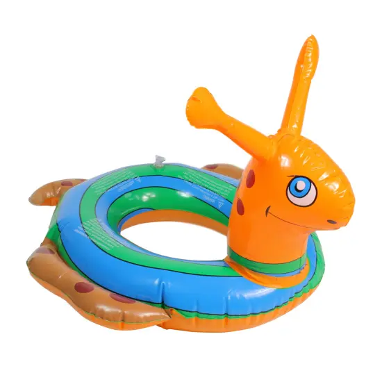 Swim Central Inflatable Orange and Blue Snail Swimming Pool Tube Ring Float, 24-inch {1}