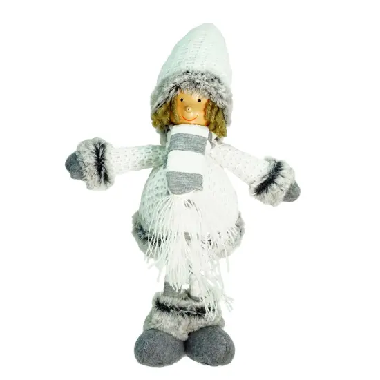 Northlight Wintry Boy Standing Christmas Figurine - 13" Gray {1}