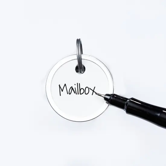 Avery Metal Rim Key Tags 6-Pack, 1-1/4" Diameter Tag, Metal Split Ring, White, 300 Tags Total (13128) {3}