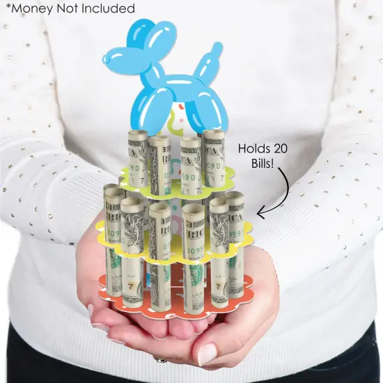 Big Dot of Happiness Balloon Animals - DIY Happy Birthday Party Money Holder Gift - Cash Cake {3}