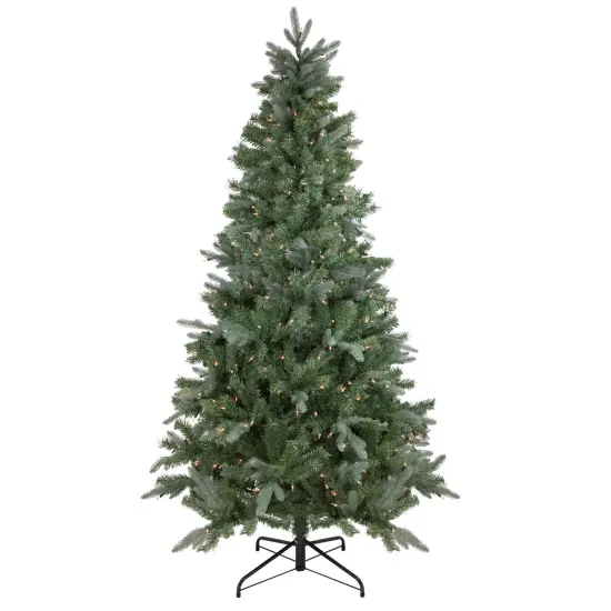 Northlight Real Touch&trade; Pre-Lit Slim Granville Fraser Fir Artificial Christmas Tree - 6.5' - Clear Lights Green {3}