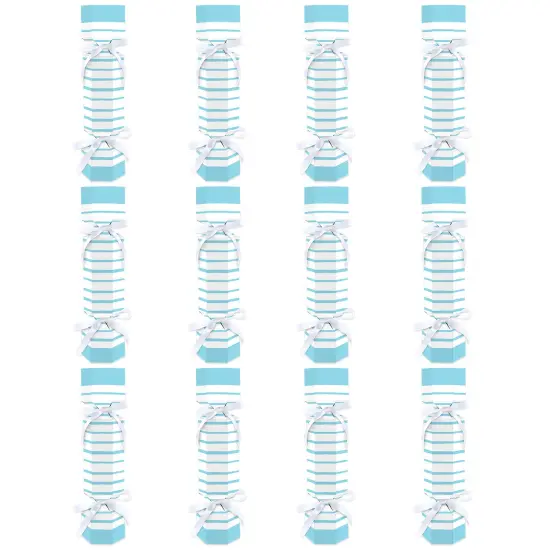 Big Dot of Happiness Blue Stripes - No Snap Simple Party Table Favors - DIY Cracker Boxes - Set of 12 {6}