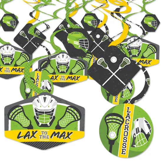 Big Dot of Happiness Lax to the Max Lacrosse Party Hanging Decor Party Decoration Swirls Set of 40 {1}