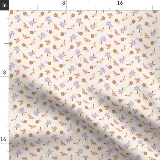 Various Fabrics by the Yard or Fat Quarter Pink Flowers Floral Summer Small Scale Lavender Ditsy Ditzy Boho Florals Custom Printed Fabric by Spoonflower {2}