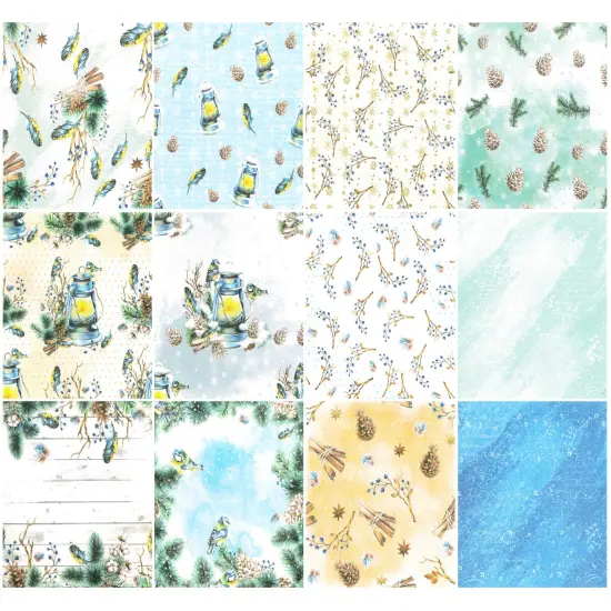 Wrapables 6x6 Decorative Single-Sided Scrapbook Paper for Arts & Crafts Projects, Scrapbooking, Card-Making Winter {3}