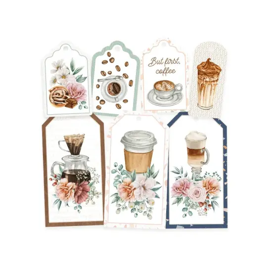 Coffee Break Double-Sided Cardstock Tags 7/Pkg-#03 {3}