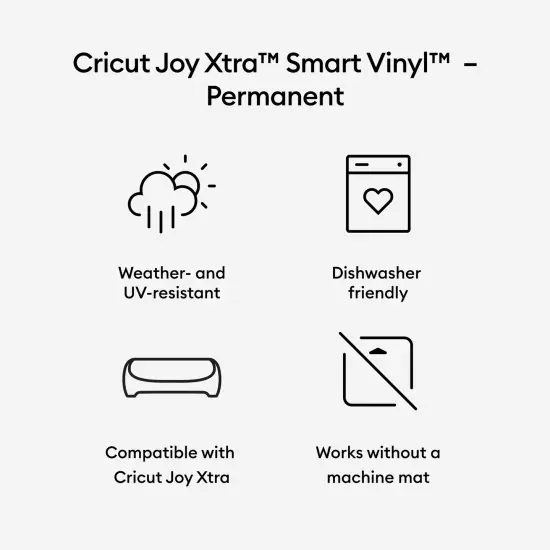 Cricut Joy Xtra Permanent Smart Vinyl (3ft) Black {9}
