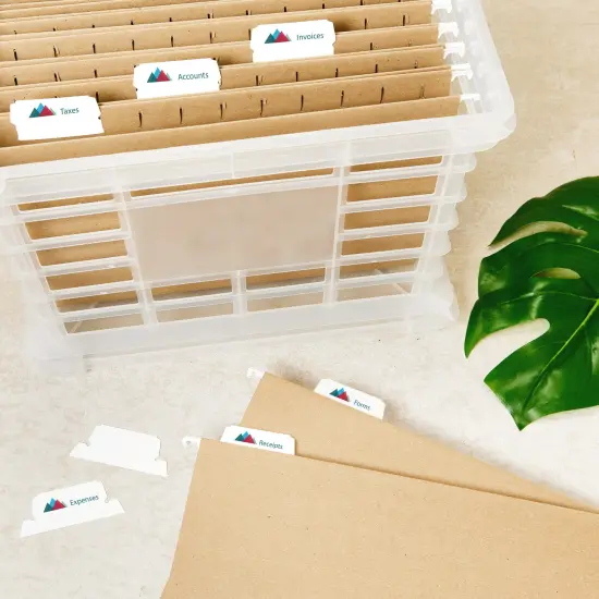 Avery Printable Hanging File Folder Tabs, 1/5 Cut, White, 90 Total (5567) {4}