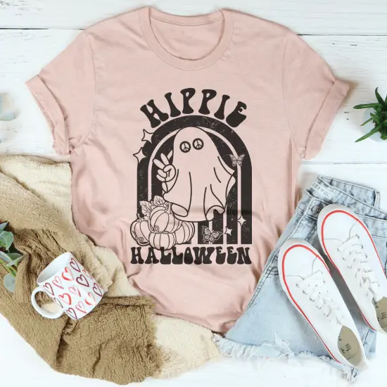 Women's Hippie Halloween T-Shirt {1}