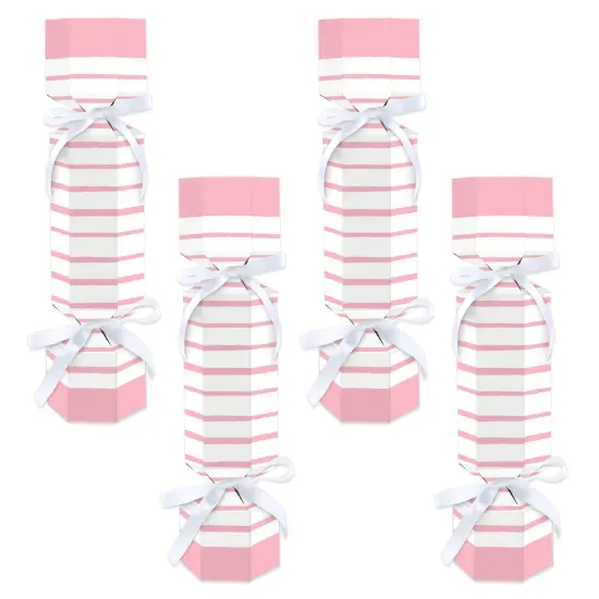 Big Dot of Happiness Pink Stripes - No Snap Simple Party Table Favors - DIY Cracker Boxes - Set of 12 {1}