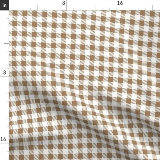 Various Fabrics by the Yard or Fat Quarter Neutral Squares Checkered Earth Tones Custom Printed Fabric by Spoonflower {2}