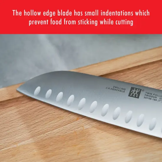 ZWILLING TWIN Signature 7-inch Hollow Edge Santoku Knife {4}