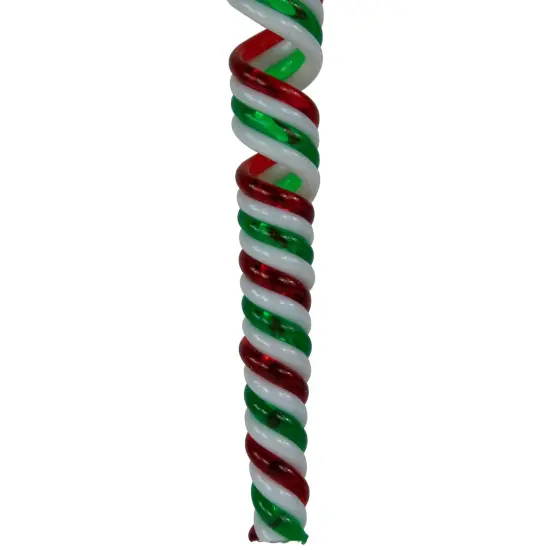 Northlight Pack of 4 Red, White and Green Candy Curls Christmas Ornaments 7" {7}