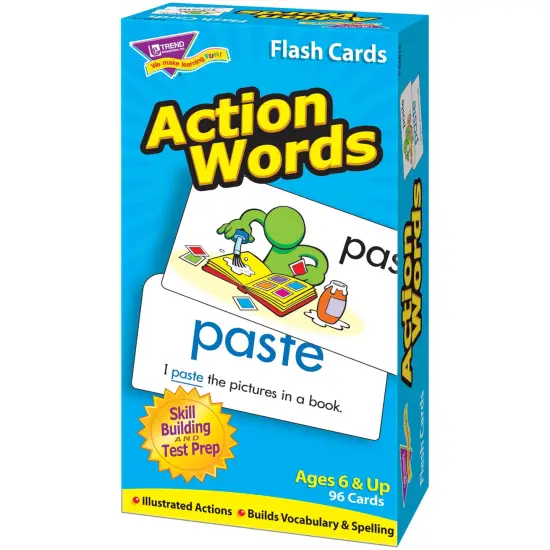 Action Words Skill Drill Flash Cards, 3 Packs {4}