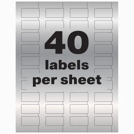 Avery PermaTrack Metallic Asset Tag Labels, 3/4" x 1-1/2", 320 Asset Tags (61523) {6}
