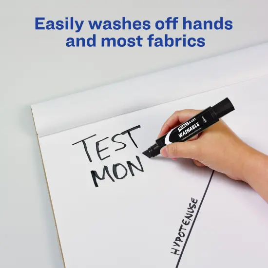 Marks A Lot Jumbo Black Washable Marker, Chisel Tip, 1 per Pack, 4 Packs, 4 Markers Total (24158) {3}