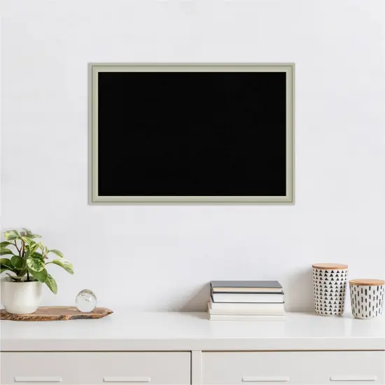 Florence Framed Corkboard, Black Cork Florence Silver {5}