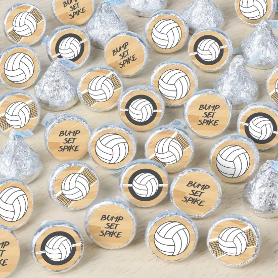 Big Dot of Happiness Bump, Set, Spike - Volleyball - Baby Shower or Birthday Party Small Round Candy Stickers - Party Favor Labels - 324 Count {1}