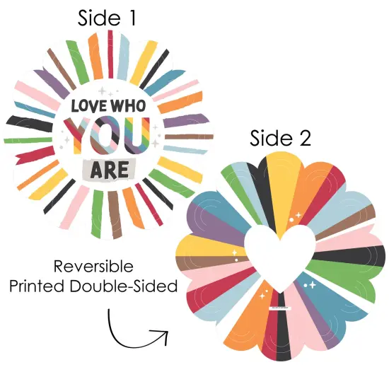 Big Dot of Happiness So Many Ways to Be Human - Pride Party Round Table Decorations - Paper Chargers - Place Setting For 12 {4}