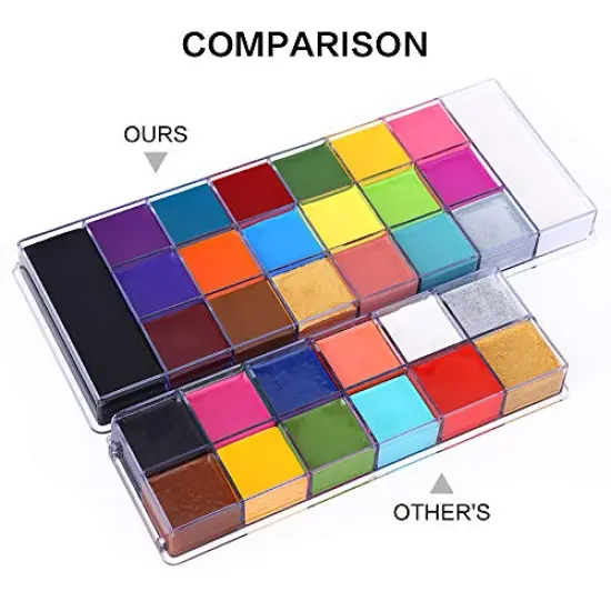 Face Body Paint Oil Palette, Professional Flash Non Toxic Safe Tattoo Halloween FX Party Artist Fancy Makeup Painting Kit For Kids and Adult {4}