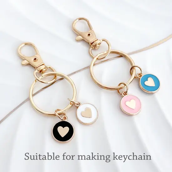 Wrapables Nature Charms for Jewelry Making Enamel Pendants, (Set of 20) (Set of 20), Hearts {5}