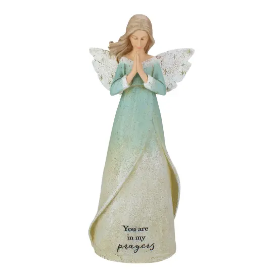 Roman Heavenly Blessings Collection "You Are in My Prayers" Angel Figurine - 8.5" Blue {1}