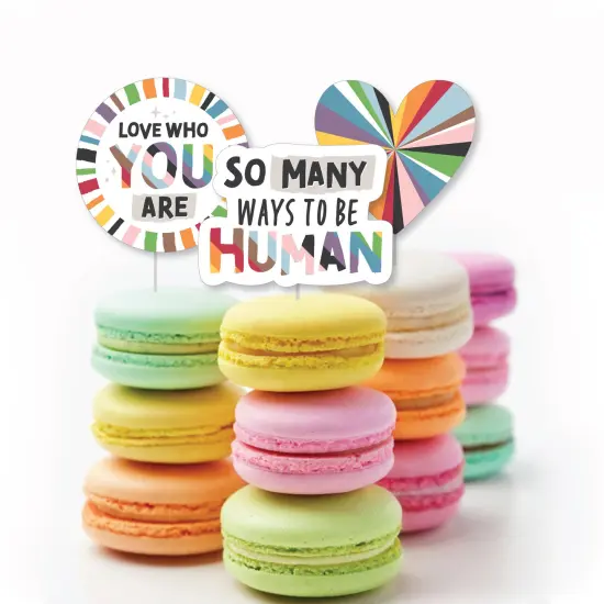 Big Dot of Happiness So Many Ways to Be Human - DIY Shaped Pride Party Cut-Outs - 24 Count {4}