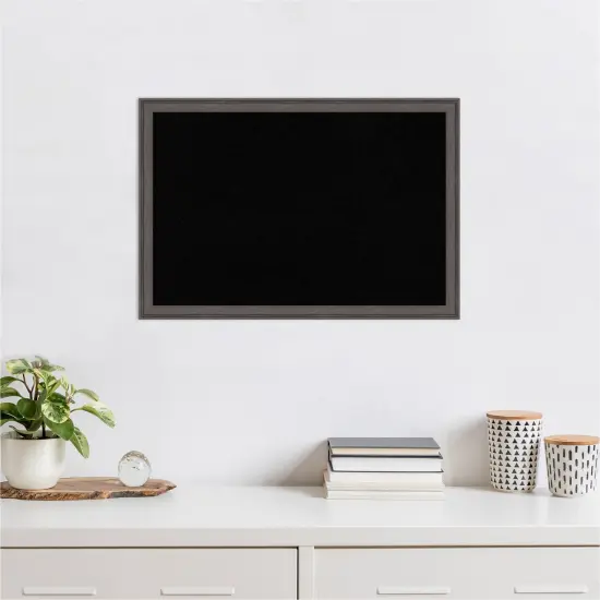 Florence Framed Corkboard, Black Cork Florence Pewter {5}