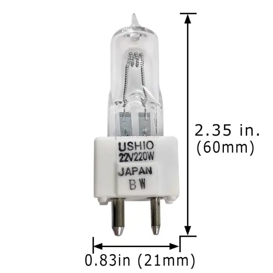 USHIO SM-129362 220W 22V GY9.5 Base Incandescent Scientific Medical Light Bulb {2}