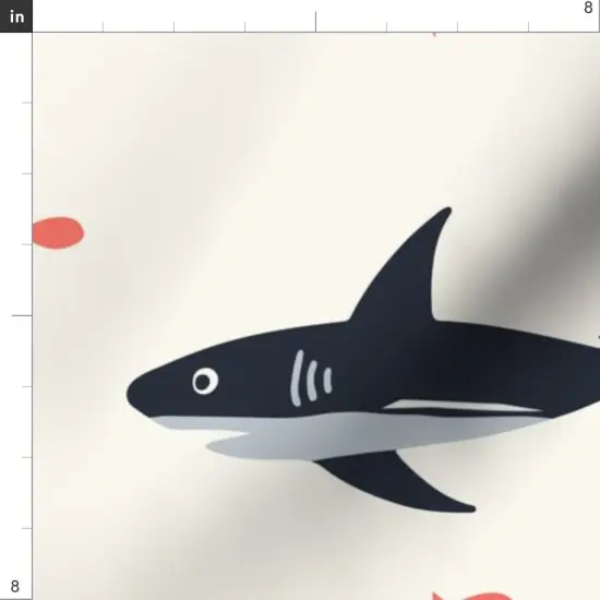 Various Fabrics by the Yard or Fat Quarter Ocean Under The Sea Marine Life Nautical Beach Waves Sharks Fish Custom Printed Fabric by Spoonflower {4}